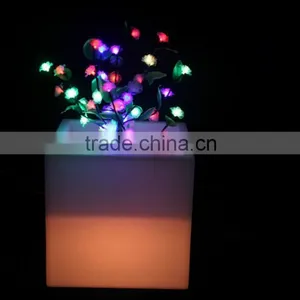 Rotomolding Technology Environmental Protection Plastic Waterproof Light Led Flower Planter For Hall Decorative thumbnail-3