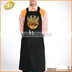 100% Cotton Black Grilling Aprons thumbnail-1