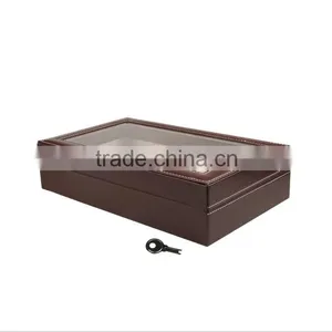 Chinese Factories Wholesale Custom PU Leather Jewelry Box, Multi-function Watch Boxes, Glasses Boxes thumbnail-3