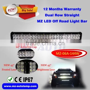 MZ 06A Led off Road Light Bar 144W 60 45 Degree Flood 30 Degree Spot Truck Light IP67 CE China Factory Direct Wholesales Price thumbnail-1
