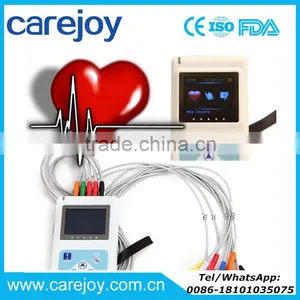 CE Approved 12 Channel 12 Lead Color LCD ECG Holter Monitor 24 Hours CS-12CL thumbnail-1