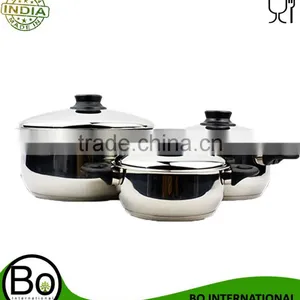 Stainless Steel Dutch Oven W/lid 20 cm & Bakelite Handles & Knobs thumbnail-1