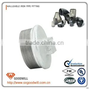 Quality Controlling Strictly Male Connection NPT Standard Cast Iron Pipe Fittings Round Plug thumbnail-2