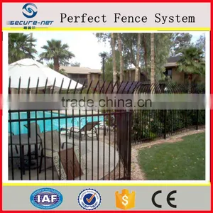 Camber Wrout Iron Picket Fence,tublar Residential Fencing, Welded Black Color Fence thumbnail-4