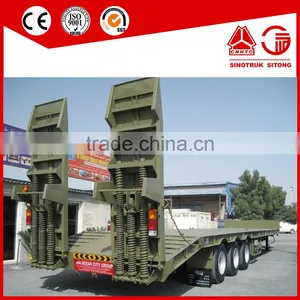 China Manufacturer Lowboy Flatbed Semi Trailer Truck thumbnail-1