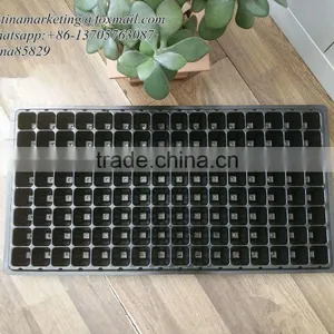 128 Cell Black PS Plastic Horticulture Plant Nursery Seed Starting Tray Manufactory Price thumbnail-1
