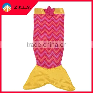 Home Pink Comfortable Kids Sleeping Bag Mermaid Tail Blanket thumbnail-5