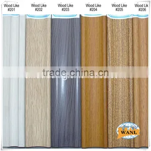 Wood Grain Finish/wood Colour Aluminium Profile for Curtain Wall thumbnail-1