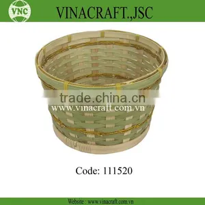 Natural Strong Flowers Bamboo Basket thumbnail-1