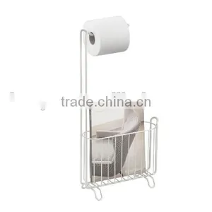 Bathroom Metal Toilet Paper Holder And Newspaper or Magazine Rack thumbnail-4