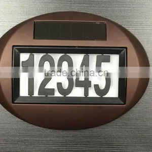 Stainless Steel OVAL Solar Address (House Number) Light thumbnail-3