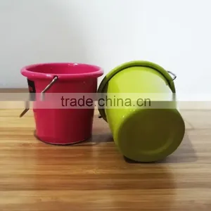 Pastel Colored Set of 4 Eggs Cups Small Mini Bucket Metal Tin Egg Holder thumbnail-3