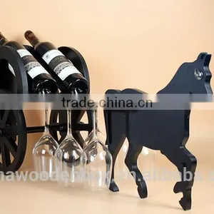 Animals Decorative Wrought Wood Wine Racks Promotion Weeding Gift Animal Shaped Single Wine Bottle Serving Rack Holder Di thumbnail-2