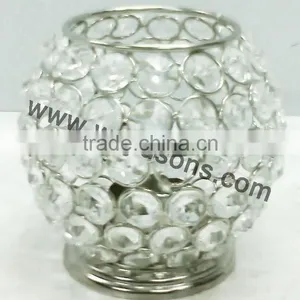 New Wholesale Crystal Tealight Candle Holder thumbnail-4