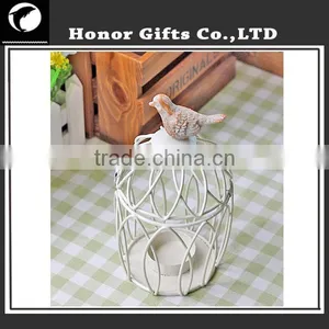Handmade Bird House Decorative High Quality Metal Wire Candle Holder thumbnail-1