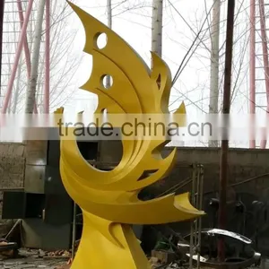 Hot Products Gold Color Phenix Stainless Steel Garden Sculptures Decoration thumbnail-3