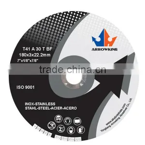 7"(180x3x22.2mm)Flat Cutting Wheels for High Grade Steel thumbnail-1