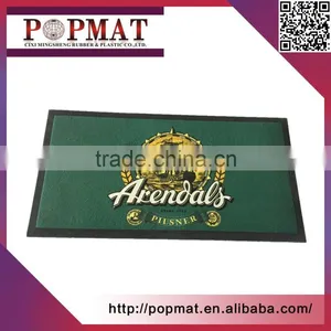 Logo Printed Non Woven Fabric Rubber Beer Runner Bar Mat thumbnail-1