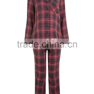 Wholesale Womens Pyjama Sets Long Sleeve Maternity Red Check Pyjama Set thumbnail-2