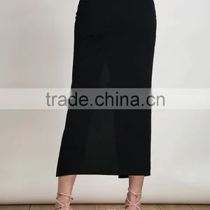 Jiahe Factory Latest Fashion Black Long Skirt Design Hight Rise Waist,hight Tight Spit Women Maxi Dress thumbnail-4