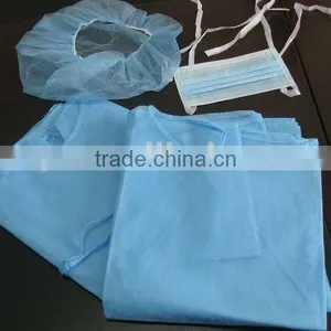EO Sterile Disposable PP Nonwoven Isolation Gown/Coat With Belt and Elastic Cuff By CE&ISO Approved thumbnail-1