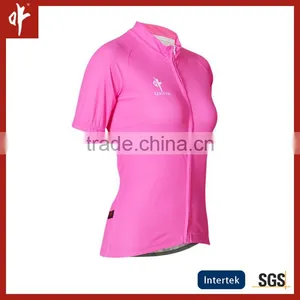 Custom Bicycle Uniforms,Cycling Jerseys, Plain Hot Pink Design thumbnail-1