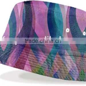 Flat Top Blank Floral Custom Tie Dyed Bucket Hat thumbnail-6