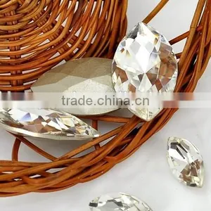 Horse Eye Marquise4200 Crystal Glass Beads With Claw Settings thumbnail-3