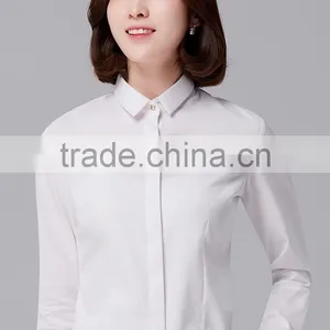 2016 Popular Made to Measure Cotton Shirt for Office Women thumbnail-4