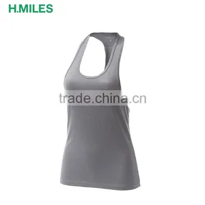 Grey Fitness Tights Elastic Quick-drying Women Yoga Tank Tops in Bulk thumbnail-1