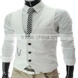 2016 Spring New Men Korean Fashion Slim Waistcoat Men Vest Western Style Suit thumbnail-4