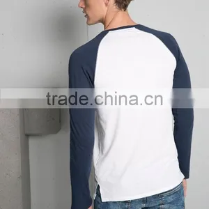 MGOO Customized T-shirt With Shoulder Sleeves Plain Long Sleeve Tshirt Soft Cotton Blank Tee Shirt For Men thumbnail-2