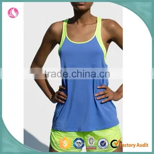 Wholesale Women Clothing Fitness Dry Fit Sports Running Tank Tops Singlet thumbnail-1