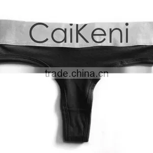 OEM Customized Your Own Brand Logo Design on Elastic Silver Band High Cut G-String Hipster Cotton Lady Boxer Briefs Women Briefs thumbnail-5