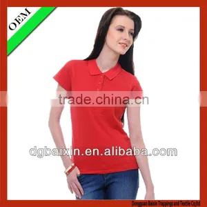 Women's Simple Red Polo Shirt,provided by China Supplier thumbnail-1