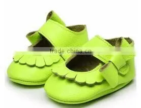 Genuine Leather Kids Shoes Leather Bows Baby Shoes thumbnail-5