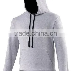 Plain Gray Pullover Hoodie Unisex thumbnail-2