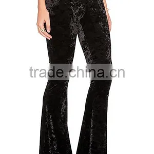 4541 Runwaylover Ladies AU Sexy Velvet Flare Pants thumbnail-1