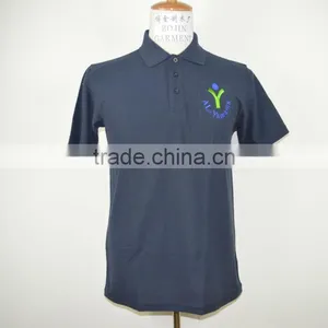 Custom Mens Cotton Zipper Collar Polo Shirt thumbnail-2