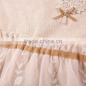 Wholesale 100% Natural Cotton Baby Girls Princess Dress Short Sleeves Summer Casual Style thumbnail-3