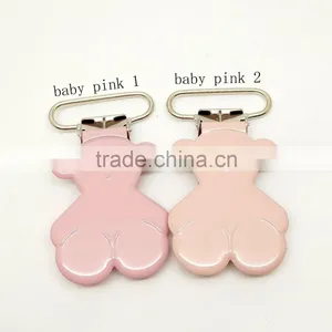 1" Bear Suspender Clips Enamel Pacifier Holder Clips thumbnail-5