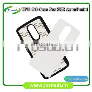 2d Sublimation Heat Transfer PC +TPU Silicon Blank Cell Phone Case With Metal Sheet for Prosub-ZTE Axon7 Mini thumbnail-2