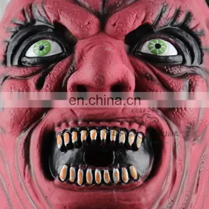 Sheitan Latex Horror Mask With Horns thumbnail-3