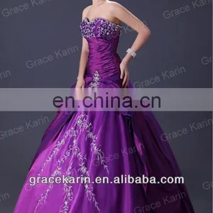2015 Purple Grace Karin Sweetheart Quinceanera Dresses Strapless High Quality and Cheap CL2515 thumbnail-3