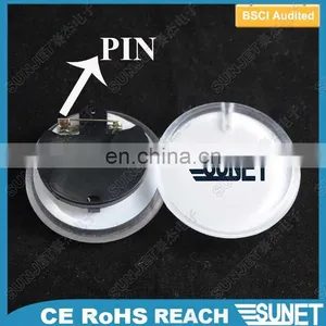 Night Club KTV Wholesale Led Flashing Custom Logo Circle Lapel Pin thumbnail-4