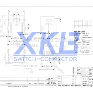 Pin Type 7.3x4.3 Side Operation With Bracket, Strength Can Be Customized Tact Switch thumbnail-2
