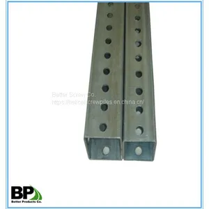 Steel Hot-dipped Galvanized Full Perforations Square Tube Sign Posts thumbnail-2