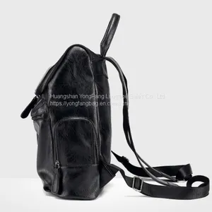 New Leather Casual Backpack Computer Bag thumbnail-2