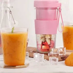 300ml 80W Electrical USB Juicer Extractor Personal Blender SUS304 Blades SlowJuicer Glass Juicer Cup Vegetable Extractor thumbnail-1