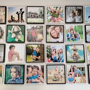 No Glue Residue Removable Reusable Restickable Wall Mount Clear 8x8inch Photo Frame thumbnail-4